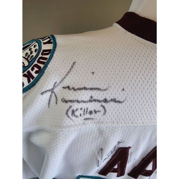 Anaheim Mighty Ducks Hockey Jersey Signed Sz XL - Picture 9 of 13